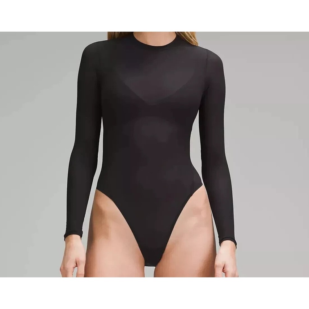 BNWT Lululemon Wundermost Nulu Mesh Long-Sleeve Crewneck Bodysuit $88!! Large